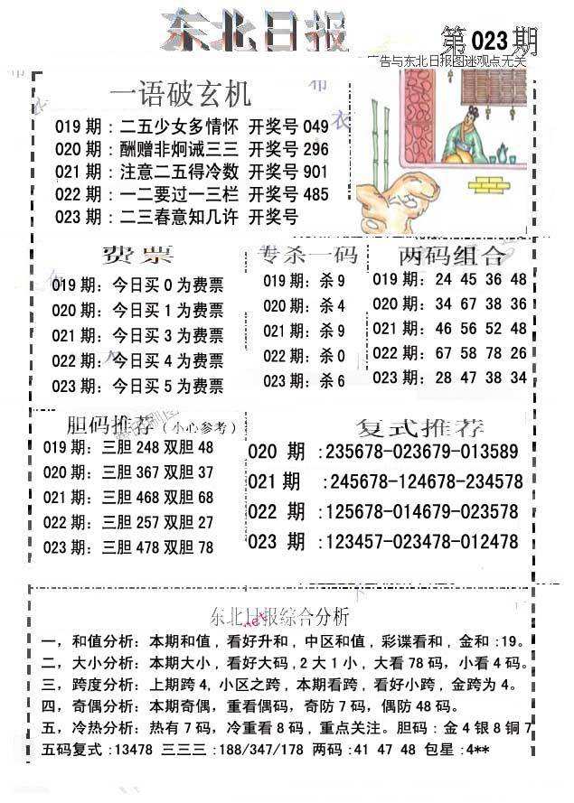 关于023期内部18码中特的信息